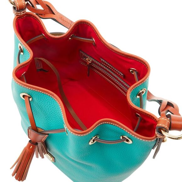 Dooney & Bourke Pebble Grain Tasha Drawstring Shoulder Bag - Spearmint - Picture 3 of 4
